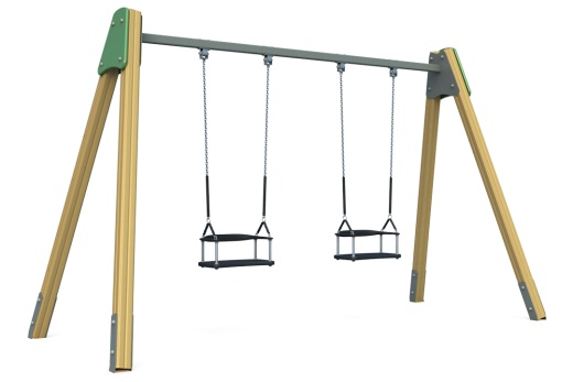 Качели на цепочках двойные (брус) КАЧ-1.9